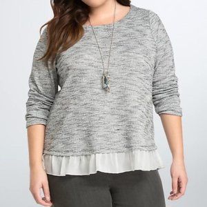 Torrid Knit Ruffle Hem Sweater/Top